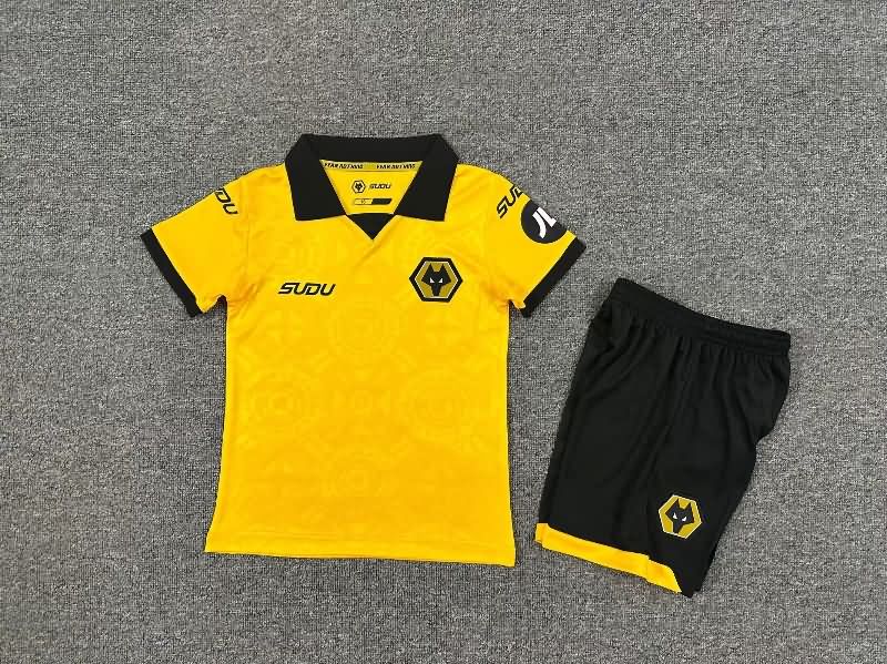 25/26 Wolves Home Kids Soccer Jersey And Shorts