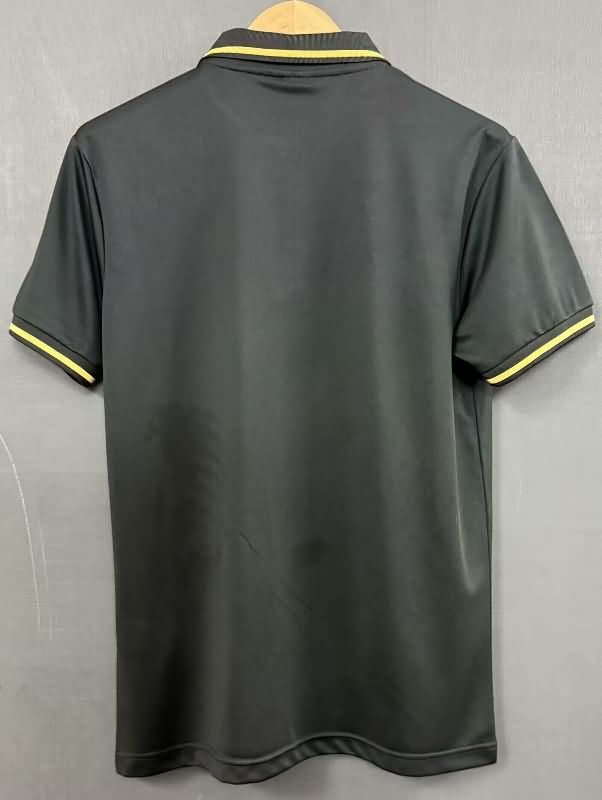 Thailand Quality(AAA) 2025 Corinthians Black Polo Soccer T-Shirt