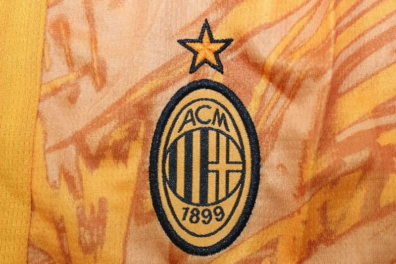 Thailand Quality(AAA) 25/26 AC Milan Goalkeeper Orange Soccer Shorts
