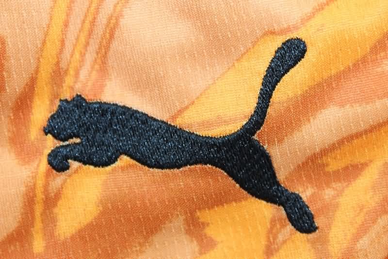 Thailand Quality(AAA) 25/26 AC Milan Goalkeeper Orange Soccer Shorts