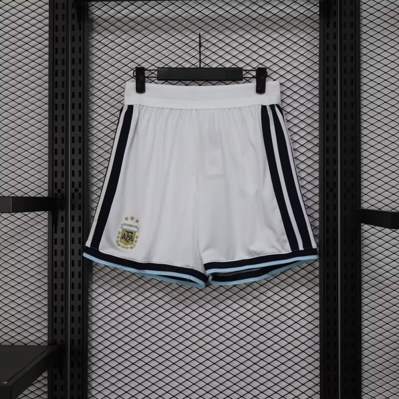 Thailand Quality(AAA) 2026 Argentina White Soccer Shorts (Player)