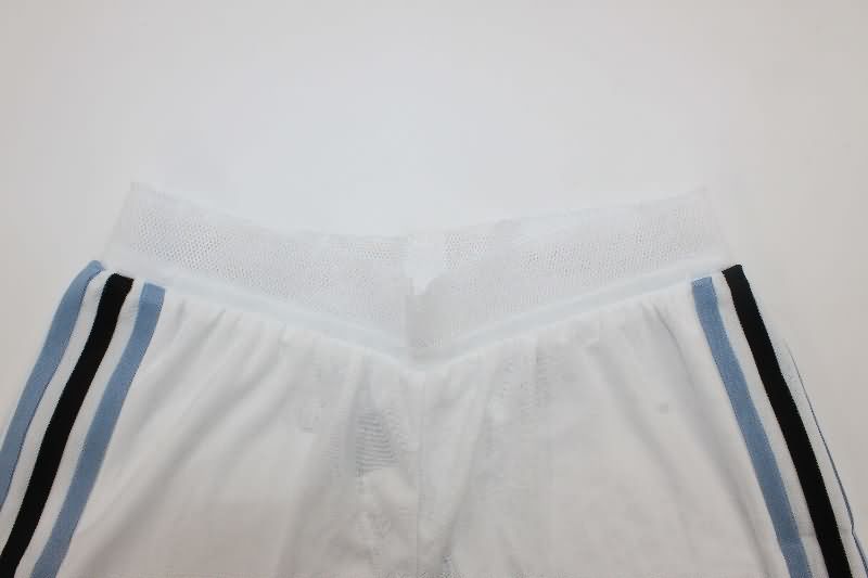 Thailand Quality(AAA) 50th Argentina Anniversary White Soccer Shorts (Player)
