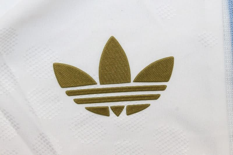 Thailand Quality(AAA) 50th Argentina Anniversary White Soccer Shorts (Player)