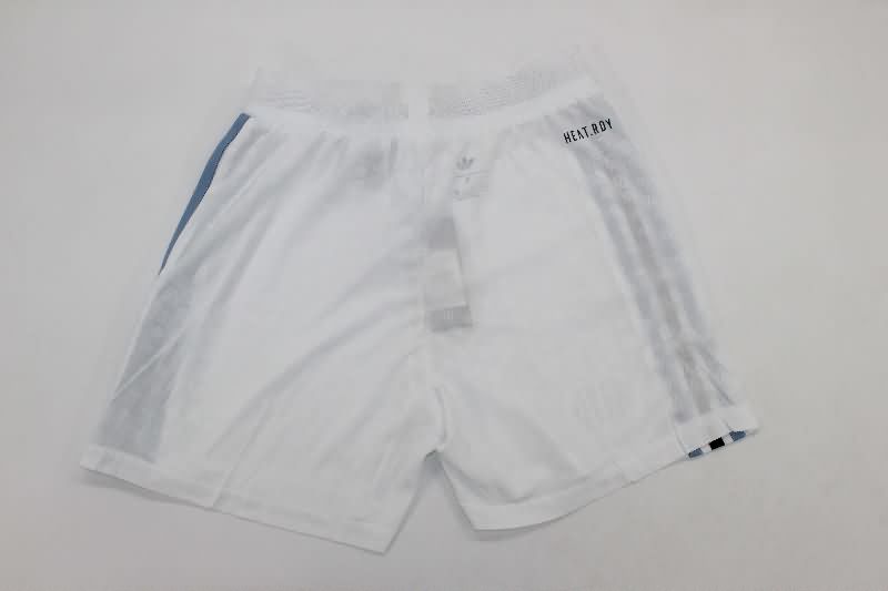 Thailand Quality(AAA) 50th Argentina Anniversary White Soccer Shorts (Player)