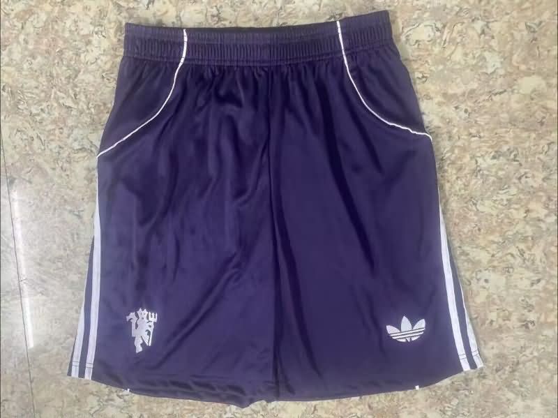 Thailand Quality(AAA) 2025/26 Manchester United Away Soccer Shorts