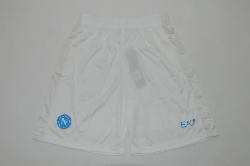 Thailand Quality(AAA) 25/26 Napoli Home White Soccer Shorts