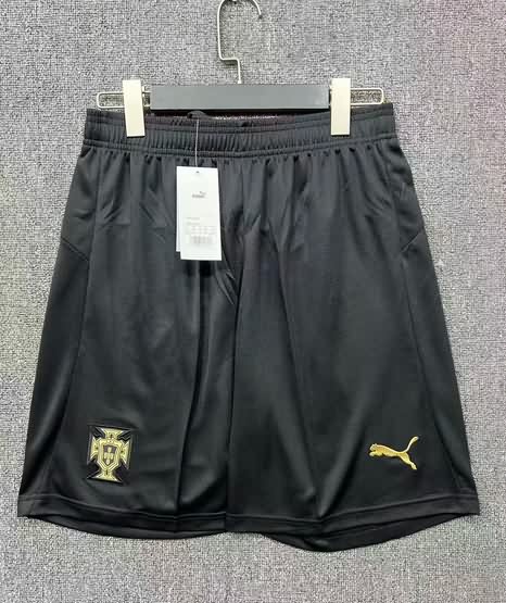 Thailand Quality(AAA) 25/26 Portugal Black Soccer Shorts Thailand Quality(AAA) 25/26 Portugal Black Soccer Shorts
