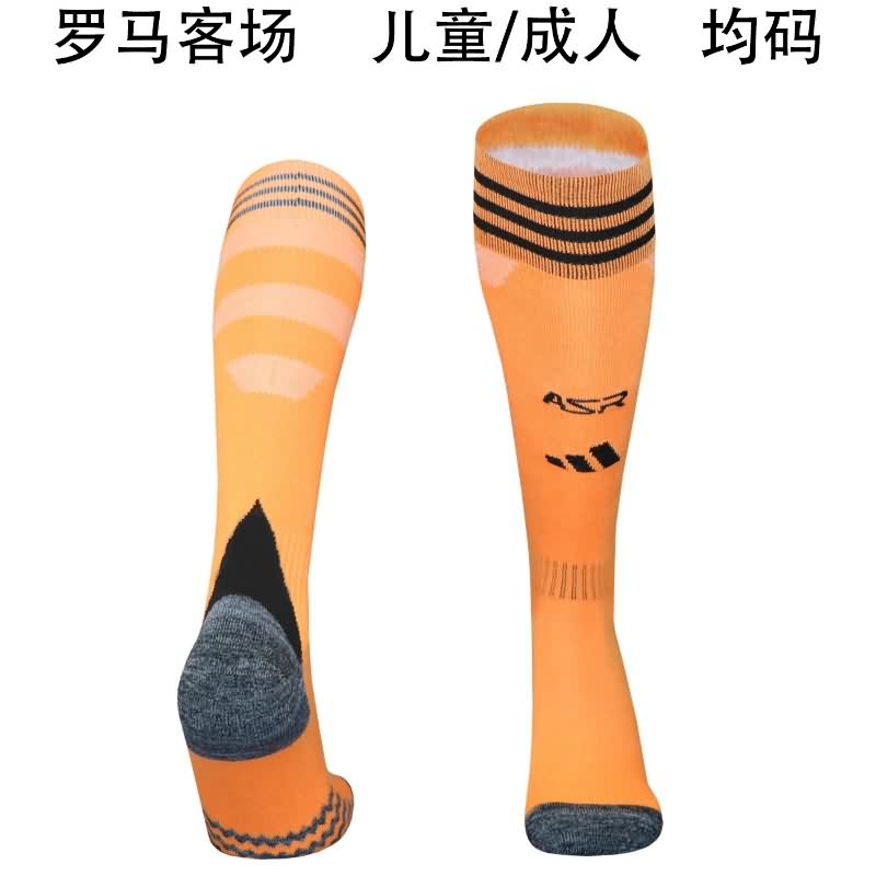 Thailand Quality(AAA) 25/26 AS Roma Away Soccer Socks