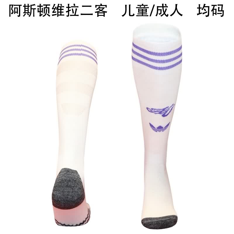 Thailand Quality(AAA) 25/26 Aston Villa Third Soccer Socks