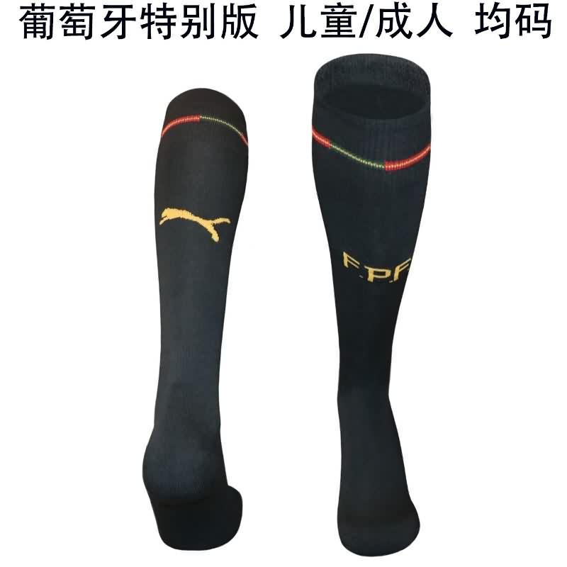 Thailand Quality(AAA) 2026 Portugal Black Soccer Socks