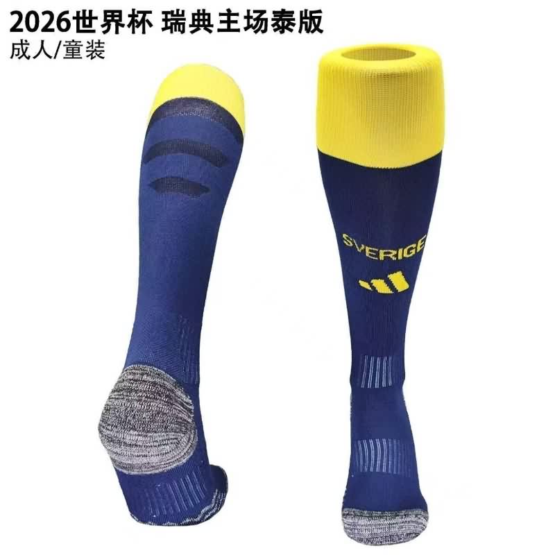 Thailand Quality(AAA) 2026 Sweden Home Soccer Socks