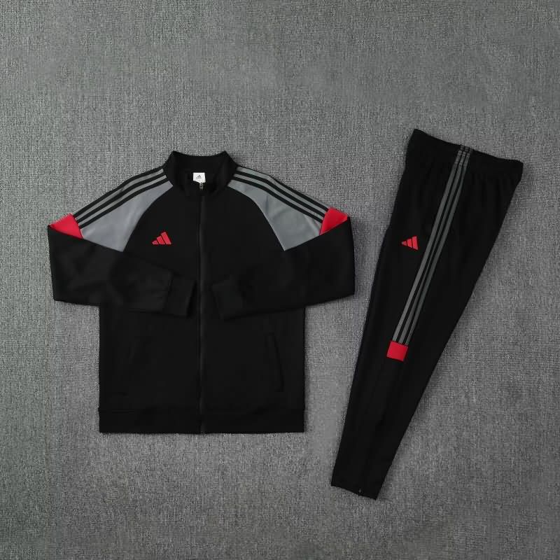 Thailand Quality(AAA) 2025 Adidas Black Soccer Tracksuit 02