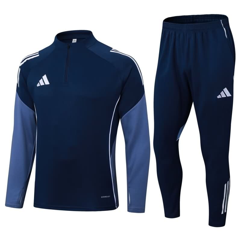 Thailand Quality(AAA) 2025 Adidas Dark Blue Soccer Tracksuit 04
