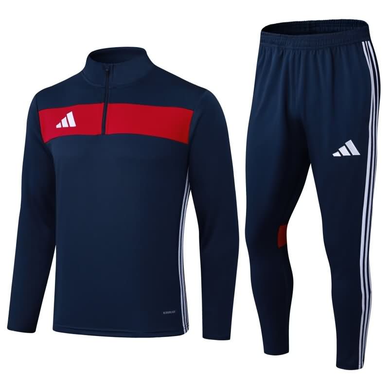 Thailand Quality(AAA) 2025 Adidas Dark Blue Soccer Tracksuit 05