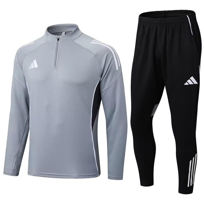 Thailand Quality(AAA) 2025 Adidas Grey Soccer Tracksuit