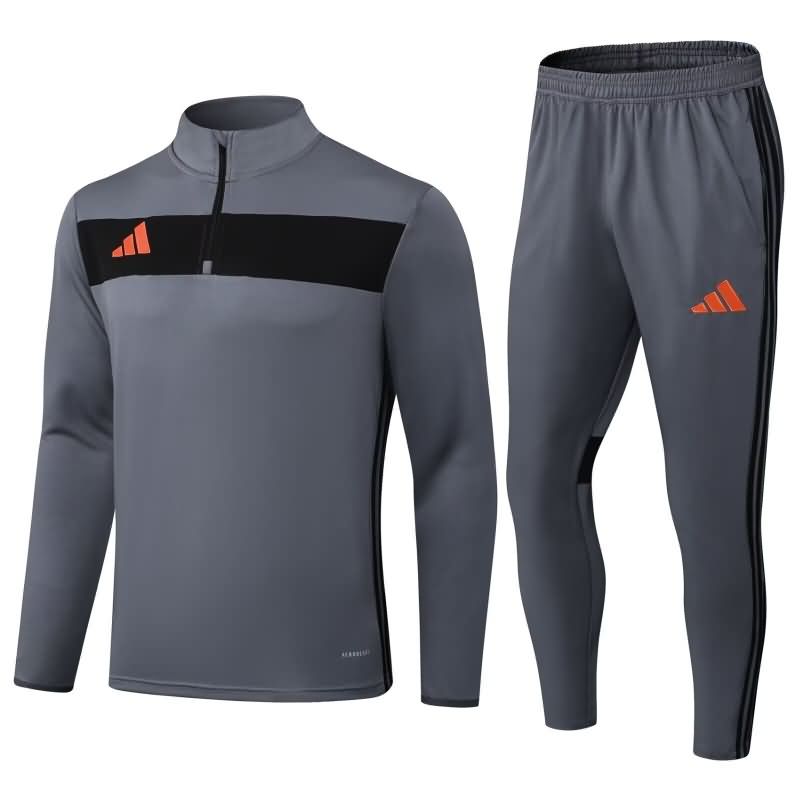 Thailand Quality(AAA) 2025 Adidas Grey Soccer Tracksuit 02