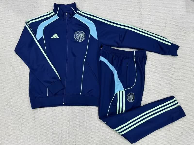 Thailand Quality(AAA) 25/26 Ajax Dark Blue Soccer Tracksuit Thailand Quality(AAA) 25/26 Ajax Dark Blue Soccer Tracksuit