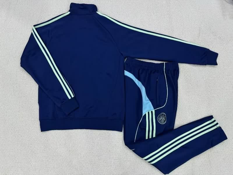 Thailand Quality(AAA) 25/26 Ajax Dark Blue Soccer Tracksuit