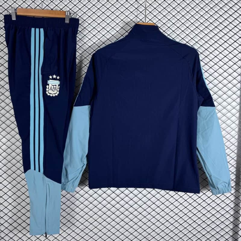 Thailand Quality(AAA) 2026 Argentina Dark Blue Soccer Tracksuit 04