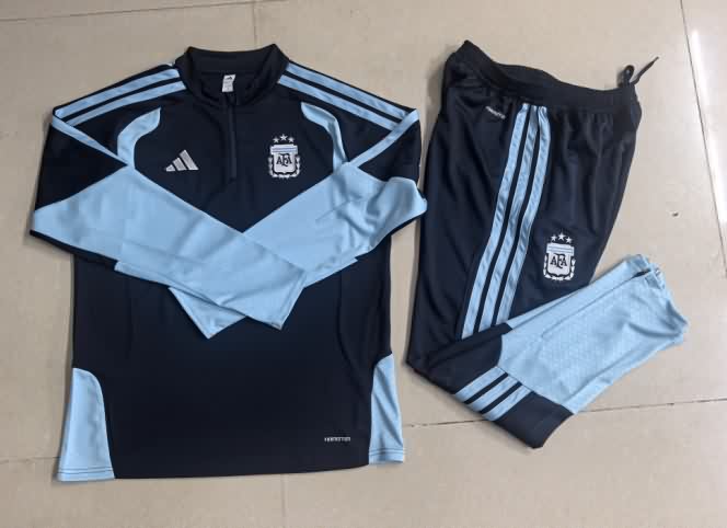 Thailand Quality(AAA) 2025 Argentina Dark Blue Soccer Tracksuit Thailand Quality(AAA) 2025 Argentina Dark Blue Soccer Tracksuit