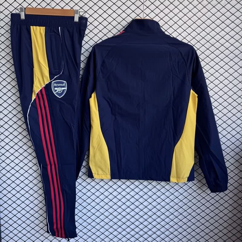 Thailand Quality(AAA) 25/26 Arsenal Dark Blue Soccer Tracksuit 08