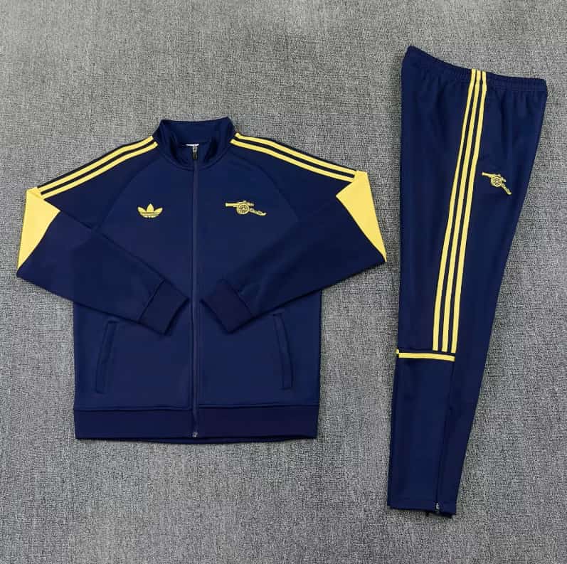 Thailand Quality(AAA) 25/26 Arsenal Dark Blue Soccer Tracksuit 10