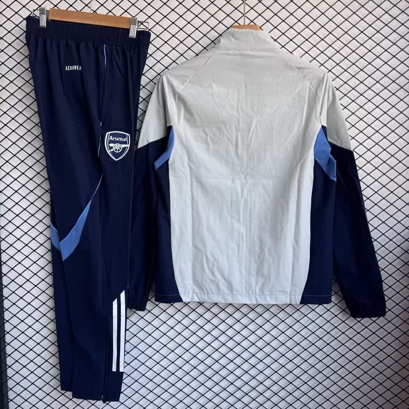 Thailand Quality(AAA) 25/26 Arsenal Grey Soccer Tracksuit 03