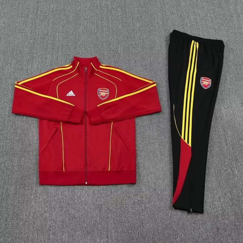 Thailand Quality(AAA) 25/26 Arsenal Red Soccer Tracksuit 04