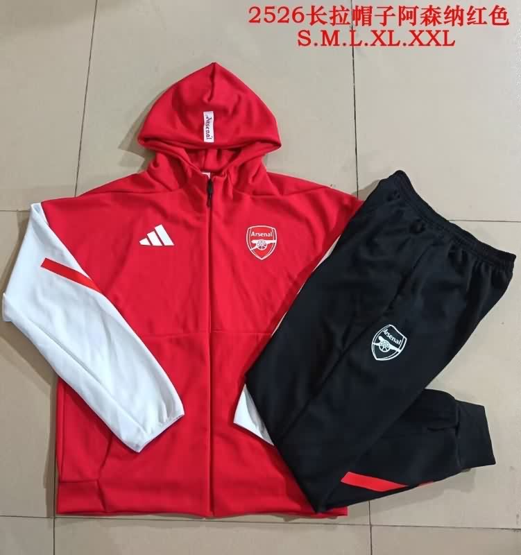 Thailand Quality(AAA) 25/26 Arsenal Red Soccer Tracksuit 08