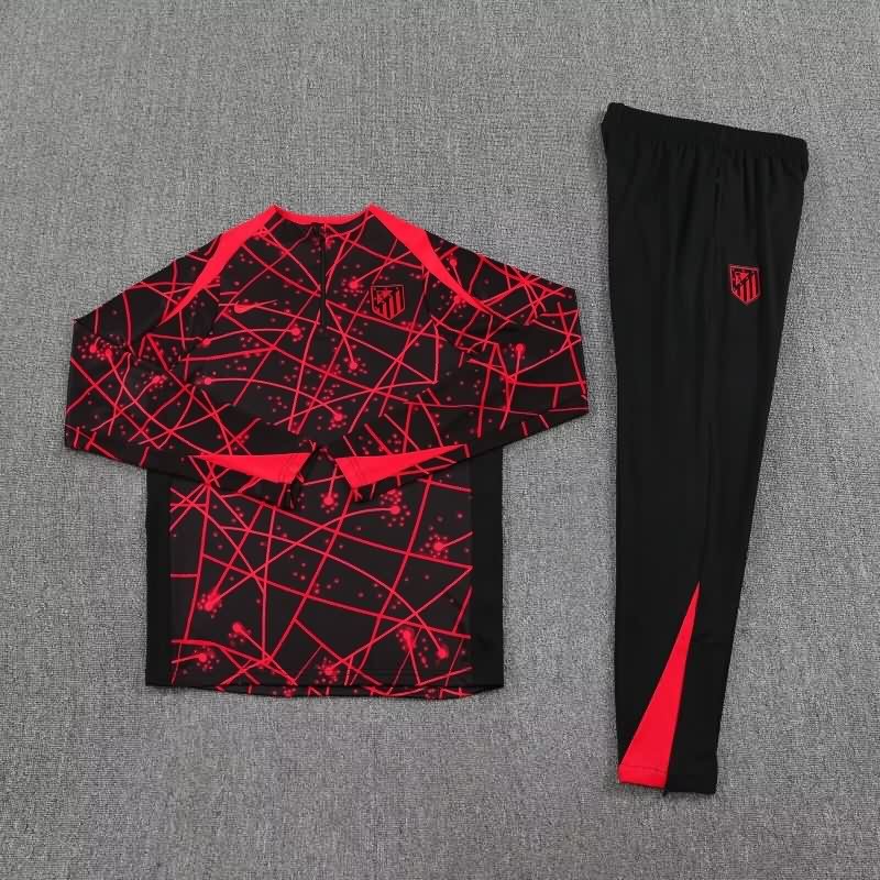 Thailand Quality(AAA) 25/26 Atletico Madrid Black Red Soccer Tracksuit Thailand Quality(AAA) 25/26 Atletico Madrid Black Red Soccer Tracksuit
