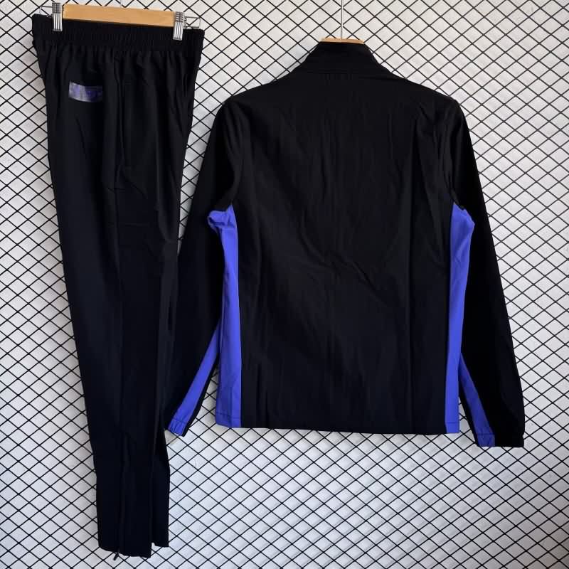 Thailand Quality(AAA) 25/26 Barcelona Black Soccer Tracksuit 05