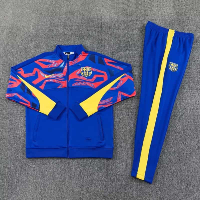 Thailand Quality(AAA) 25/26 Barcelona Blue Soccer Tracksuit 05
