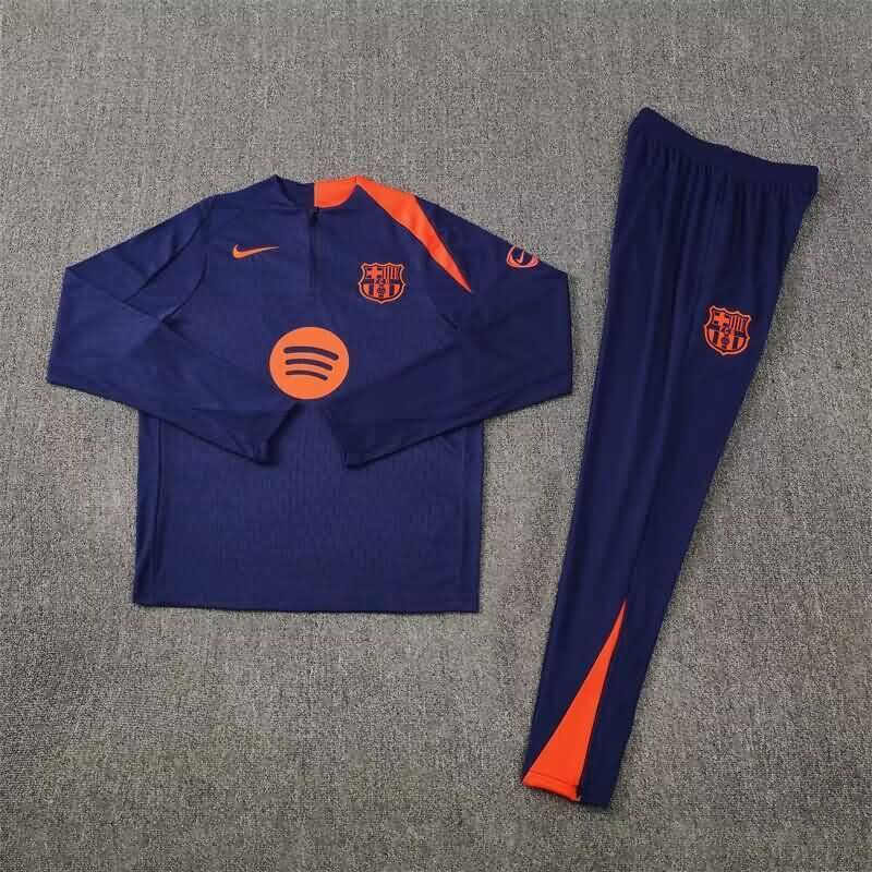 Thailand Quality(AAA) 25/26 Barcelona Dark Blue Soccer Tracksuit 06