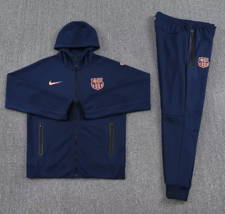 Thailand Quality(AAA) 25/26 Barcelona Dark Blue Soccer Tracksuit 07