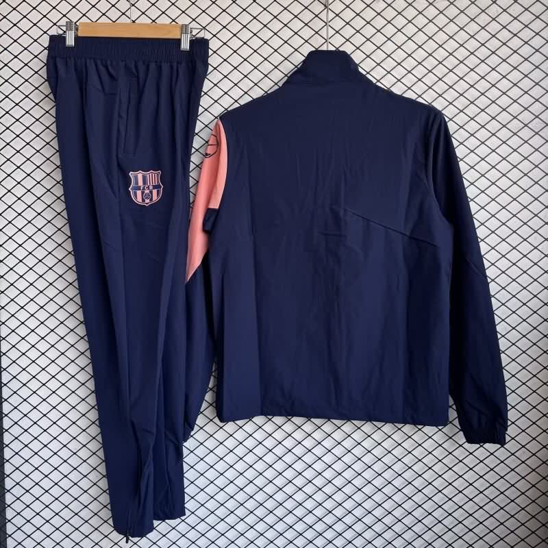 Thailand Quality(AAA) 25/26 Barcelona Dark Blue Soccer Tracksuit 08