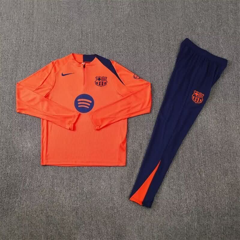 Thailand Quality(AAA) 25/26 Barcelona Orange Soccer Tracksuit
