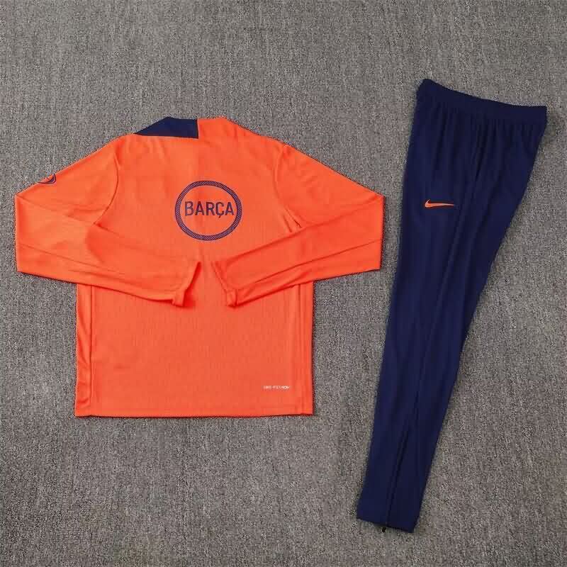 Thailand Quality(AAA) 25/26 Barcelona Orange Soccer Tracksuit