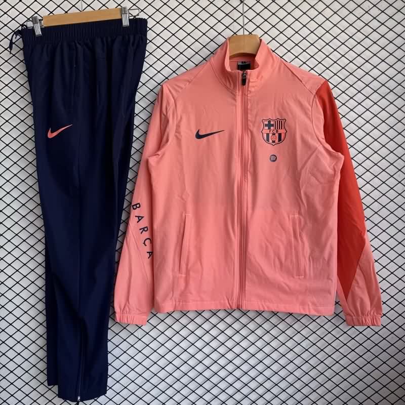Thailand Quality(AAA) 25/26 Barcelona Orange Soccer Tracksuit 02
