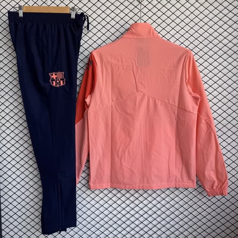 Thailand Quality(AAA) 25/26 Barcelona Orange Soccer Tracksuit 02