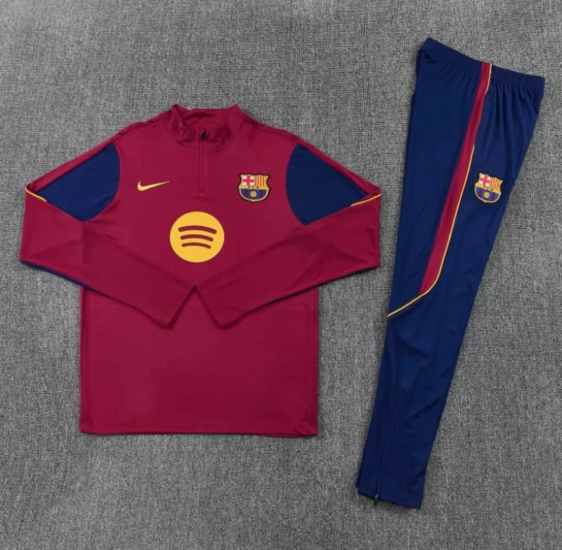 Thailand Quality(AAA) 25/26 Barcelona Red Soccer Tracksuit