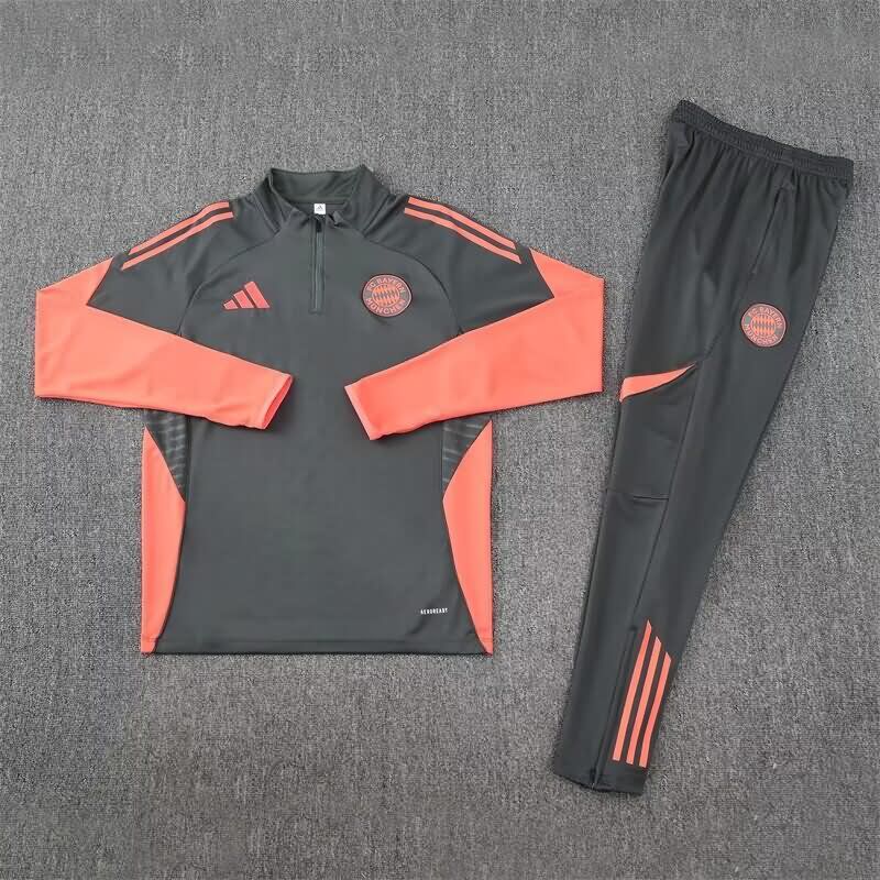 Thailand Quality(AAA) 25/26 Bayern Munich Dark Grey Soccer Tracksuit
