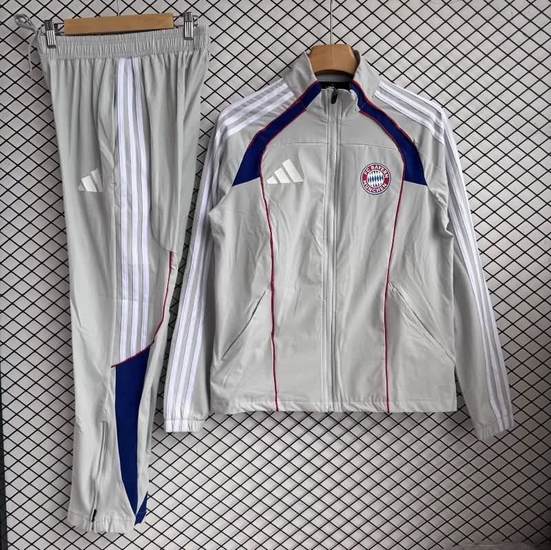 Thailand Quality(AAA) 25/26 Bayern Munich Grey Soccer Tracksuit 03