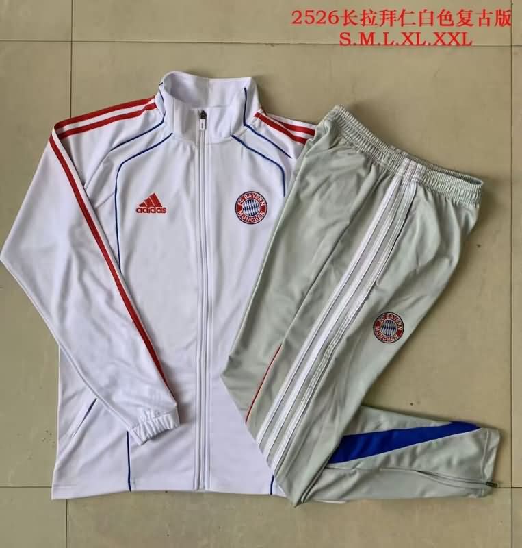 Thailand Quality(AAA) 25/26 Bayern Munich White Soccer Tracksuit