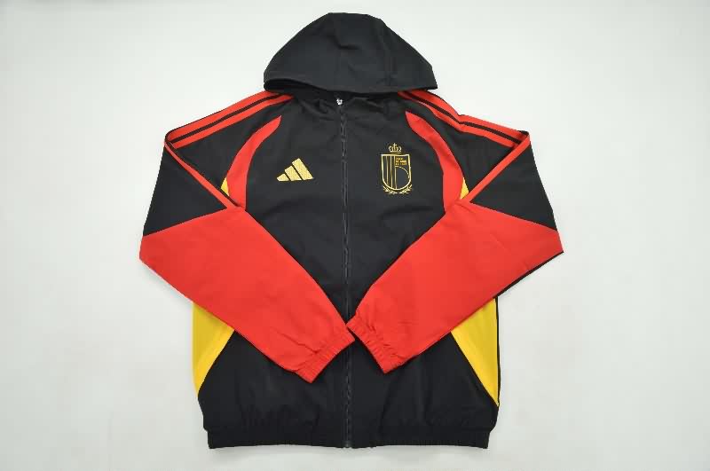 Thailand Quality(AAA) 2026 Belgium Black Soccer Tracksuit