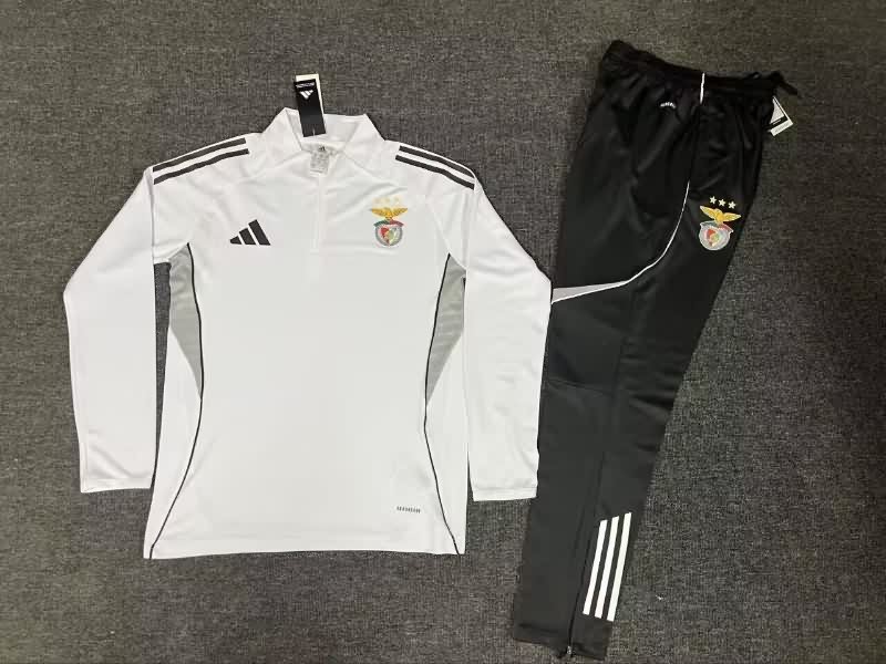 Thailand Quality(AAA) 25/26 Benfica White Soccer Tracksuit