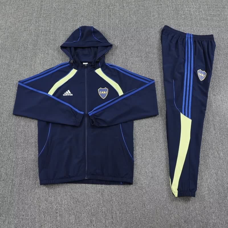 Thailand Quality(AAA) 2025 Boca Juniors Dark Blue Soccer Tracksuit 03