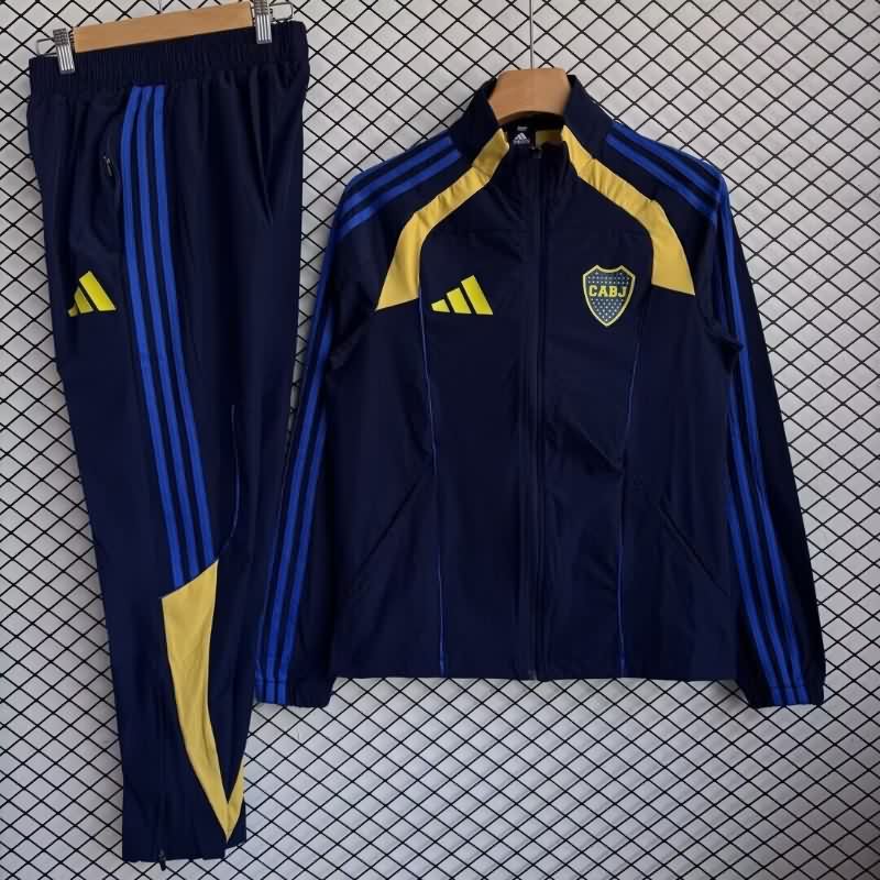 Thailand Quality(AAA) 2025 Boca Juniors Dark Blue Soccer Tracksuit 07