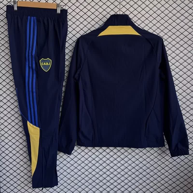 Thailand Quality(AAA) 2025 Boca Juniors Dark Blue Soccer Tracksuit 07