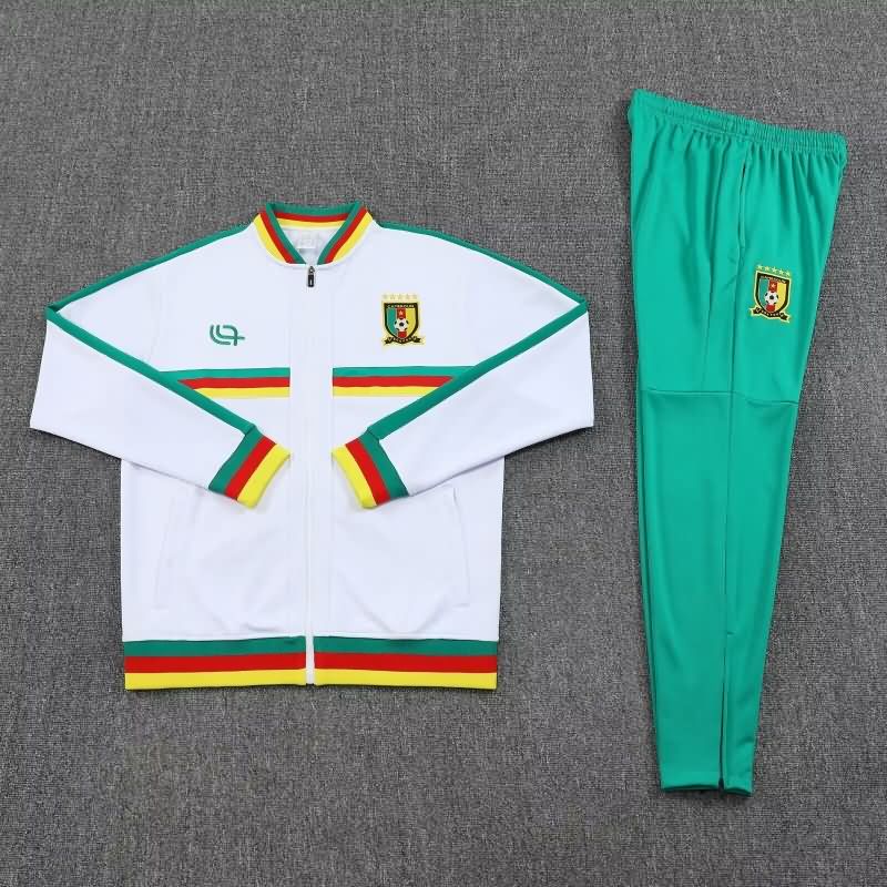 Thailand Quality(AAA) 2025 Cameroon White Soccer Tracksuit