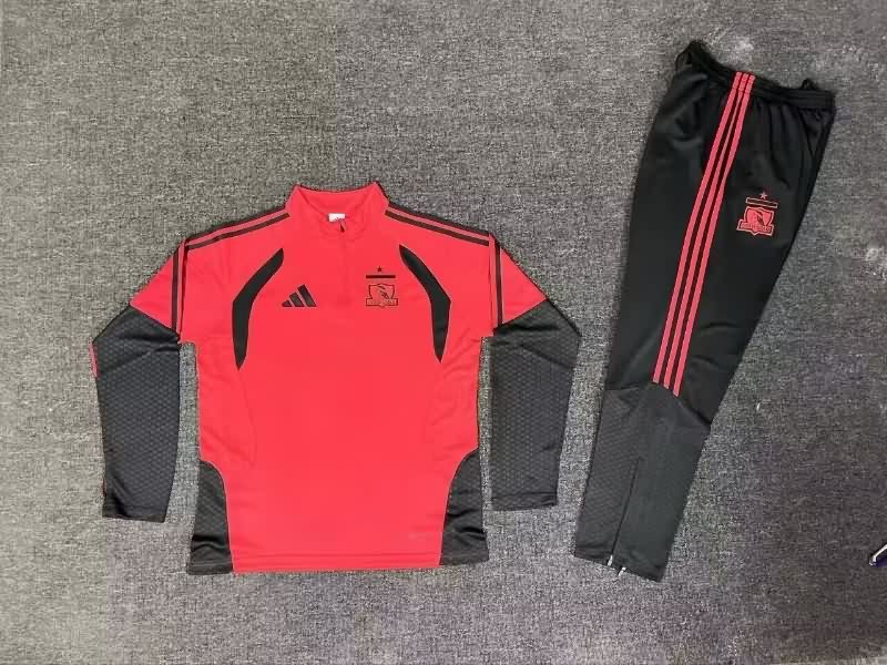 Thailand Quality(AAA) 2026 Colo Colo Red Soccer Tracksuit 02